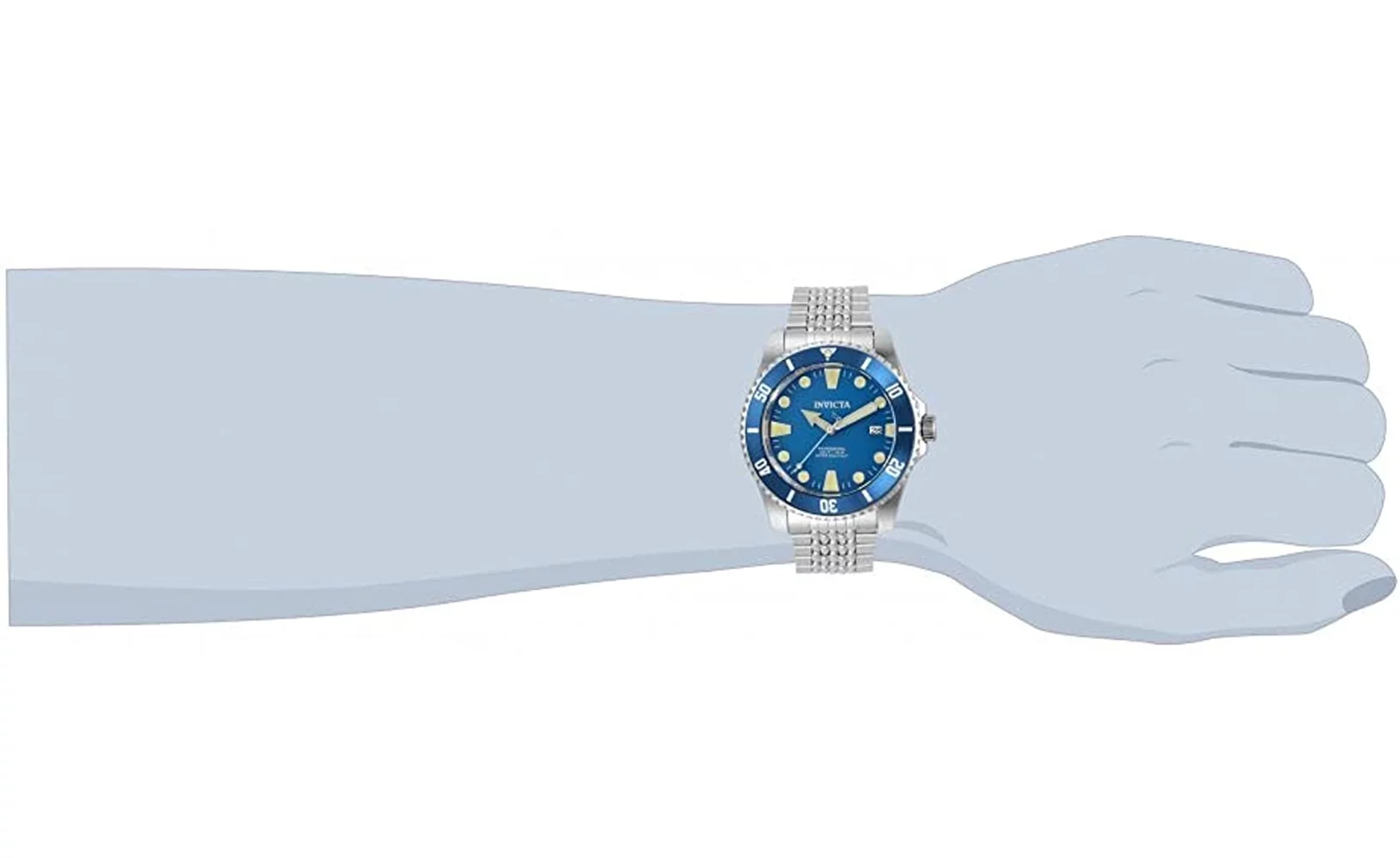 Invicta Pro Diver Automatic Blue Dial Stainless Steel Men's Watch 33503 - Curated Treasures Market