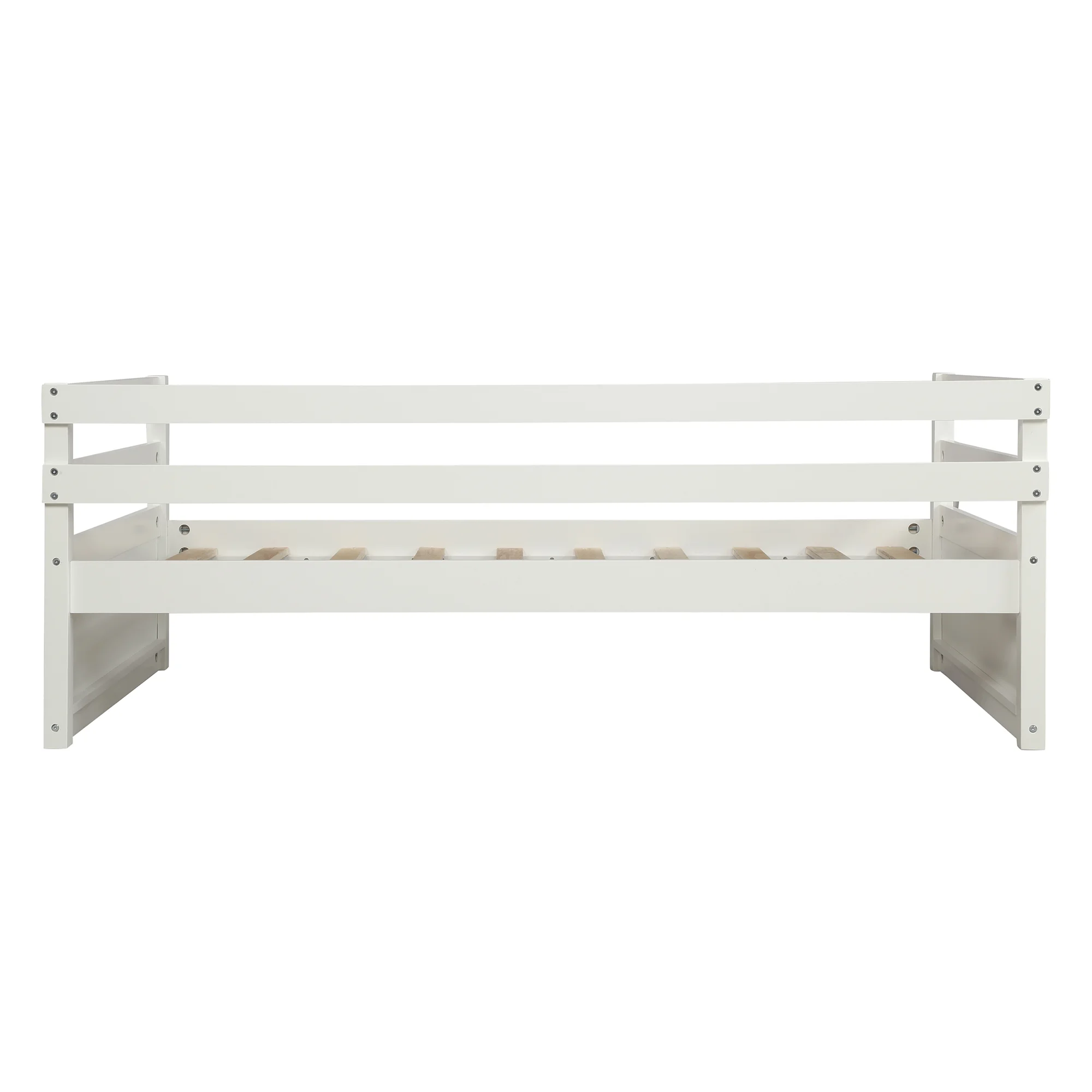 EUROCO Solid Wood Daybed with Trundle, Twin for Kids Room, White