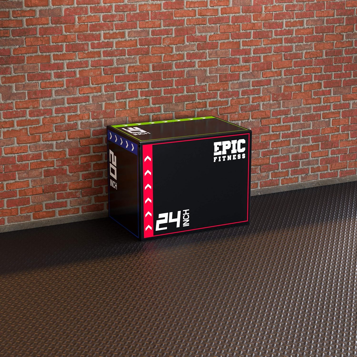 3-in-1 Foam Plyometric Jump Box - High-Density EPE Foam Core - Non-Slip & Easy-to-Clean PVC Leather Cover - Box Height: 20", 24", 30" - For HIIT, MMA