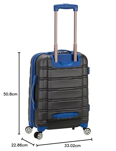 Rockland Melbourne Hardside Expandable Luggage with Spinner Wheels, 2TONENAVY, 2 Piece (20/28)