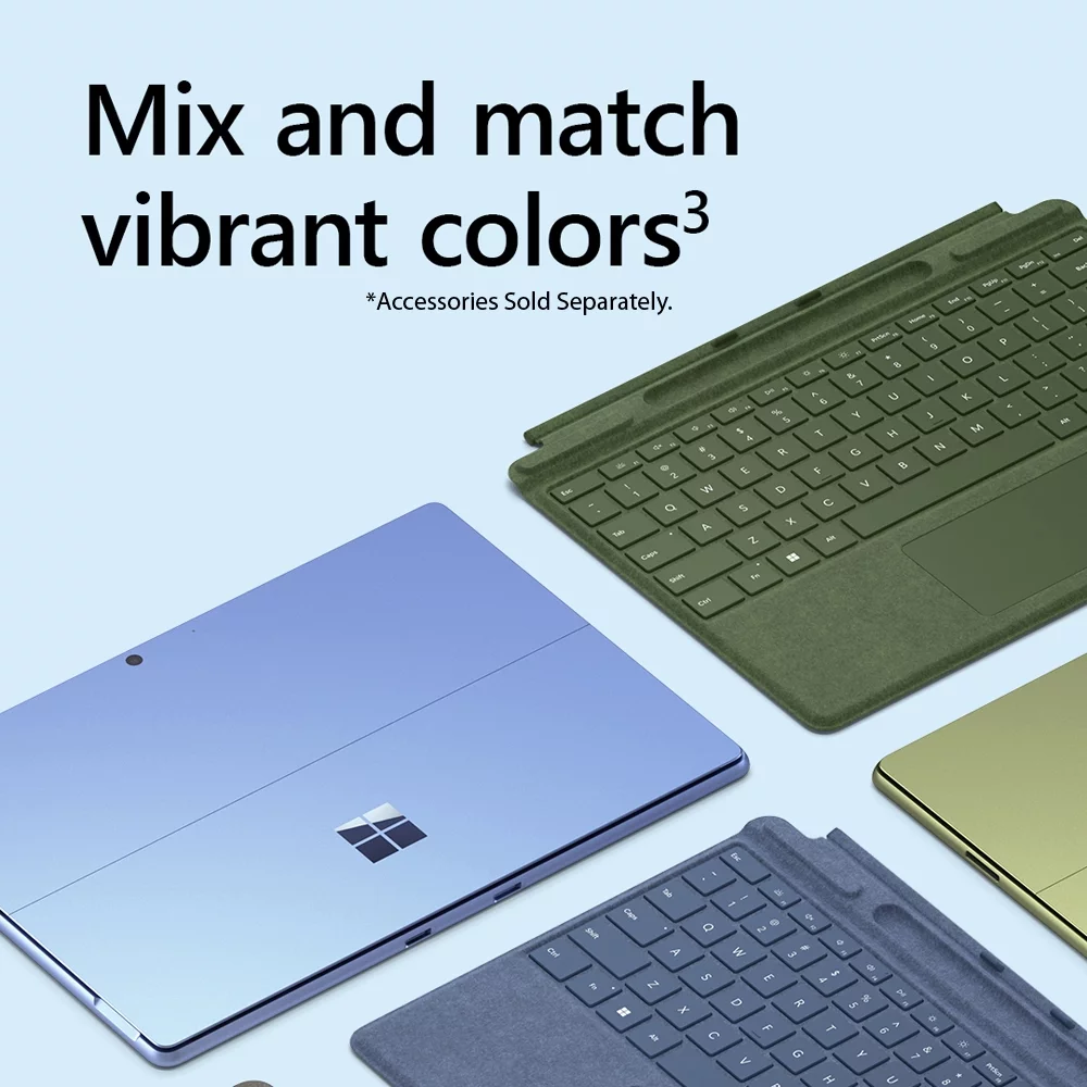 Microsoft QIL-00035 Surface Pro 9 13" Touch Tablet, Intel i7, 16GB/256GB, Sapphire Bundle with Microsoft Surface Pro Signature Mechanical Keyboard