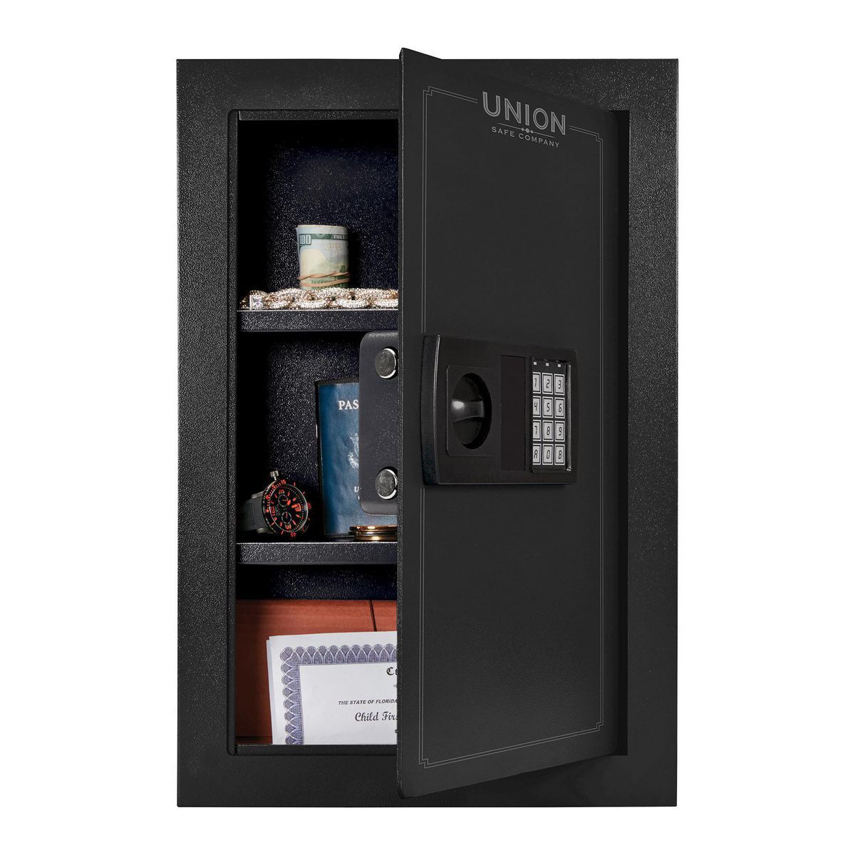 UNION SAFE COMPANY 0.53 cu. Ft. Electronic Digital Wall Safe