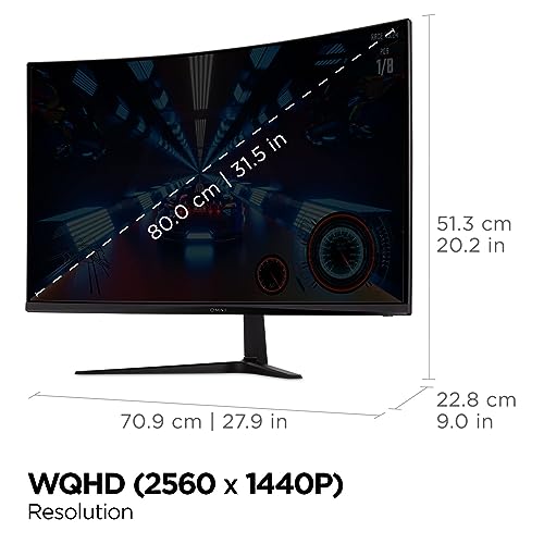 ViewSonic Omni 32 Inch Curved Gaming Monitor with Adaptive Sync, Eye Care, HDMI and Display Port,