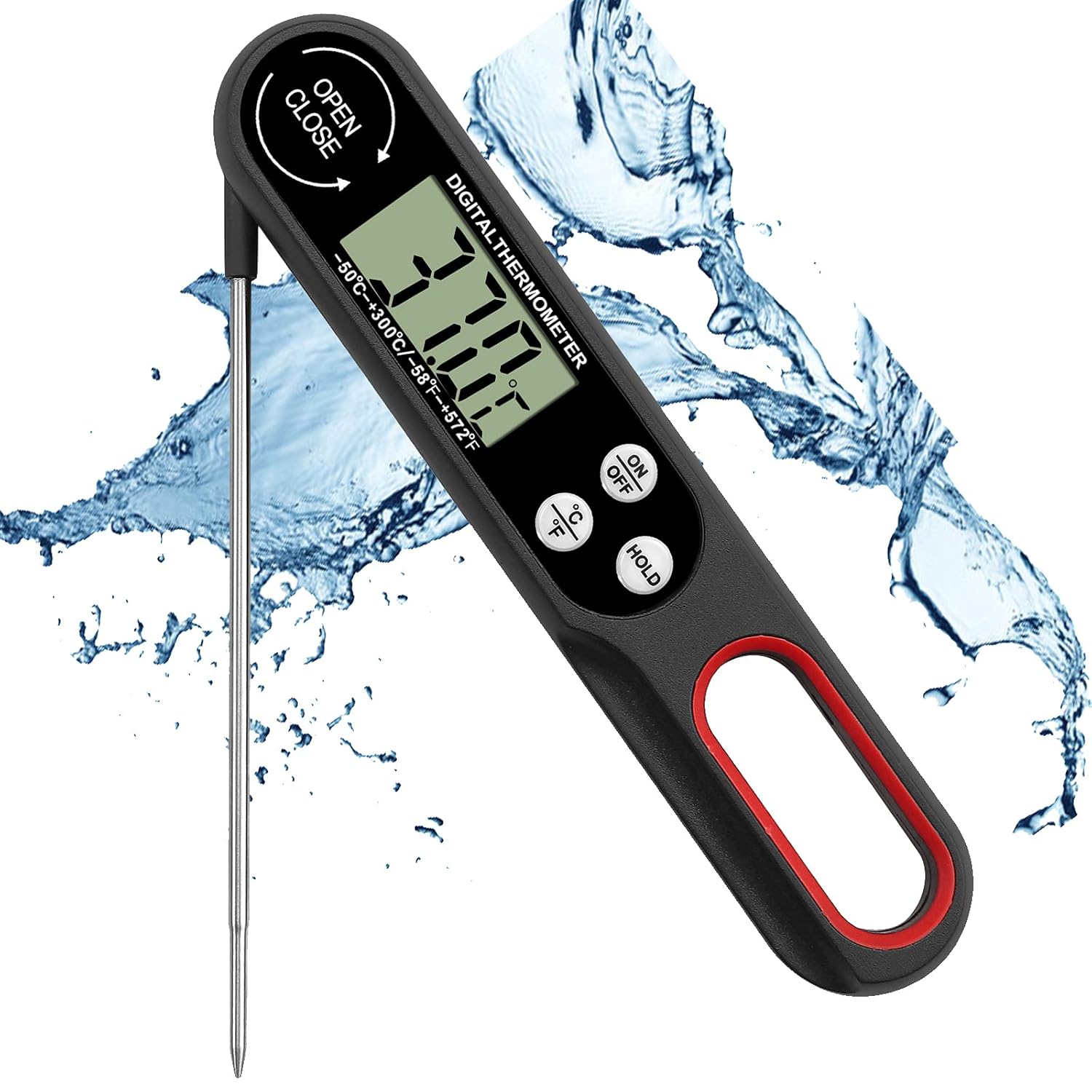 Wireless Bluetooth Meat Thermometer with 6 Temperature Probes JiGiU 196ft Digital Smart Digital Cooking BBQ Thermometers Remote&Instant Read