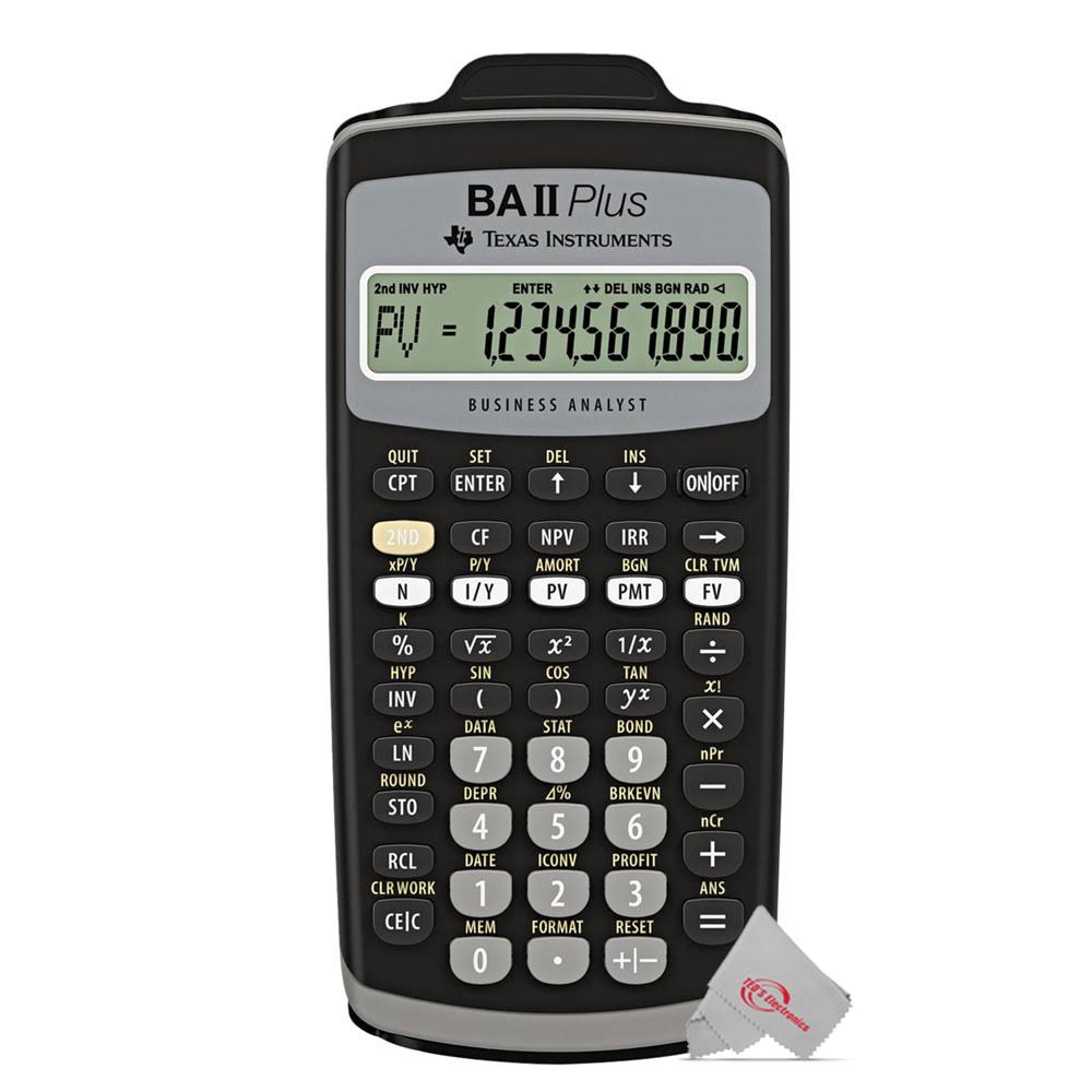 Texas Instruments Ba II Plus 10 Digit Financial Calculator