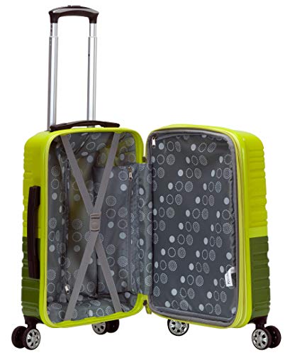 Rockland Melbourne Hardside Expandable Luggage with Spinner Wheels, 2TONEBLUE, 2 Piece (20/28)