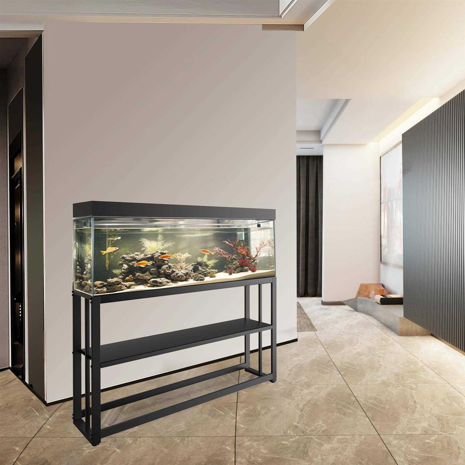 Akenow 55-75 Gallon Fish Tank Stand with Storage Shelf, 48.5 x14.9 x 29.2 Inch Aquarium Stand, Turtle Tank, Reptile Terrariums and Breeder Tank