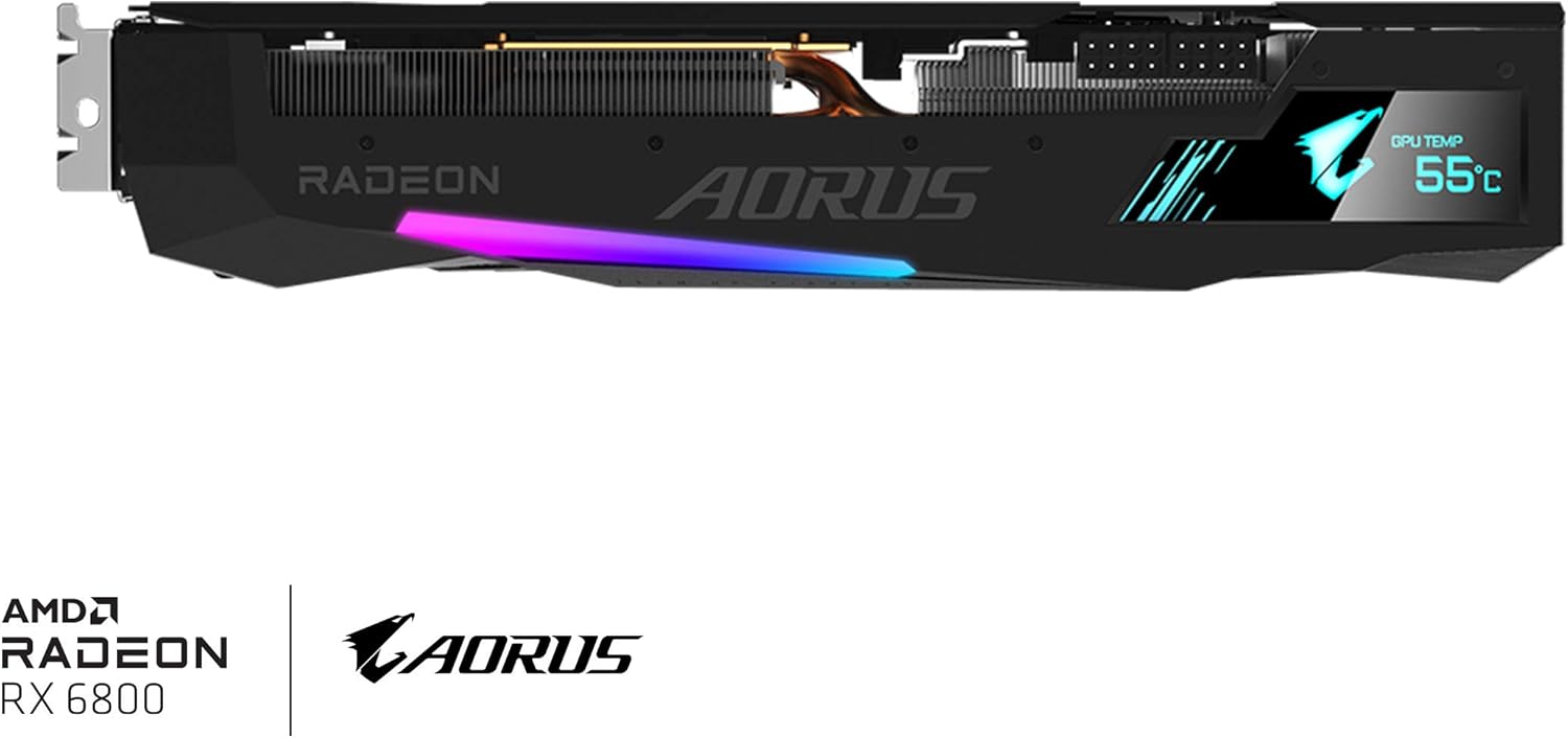 AORUS Radeon RX 6800 Master 16G Graphics Card, MAX-Covered Cooling, 16GB 256-bit GDDR6, GV-R68AORUS M-16GD Video Card