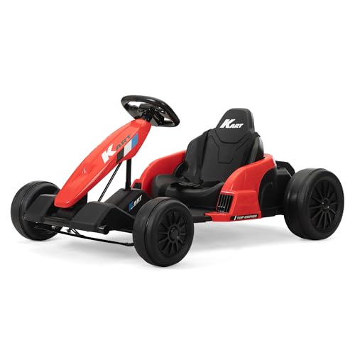 TOBBI 24V Go Kart Electric Drift Kart for Kids 4-16 Year, Ride on Car, 8 MPH Battery Powered Crazy Cart for Kids