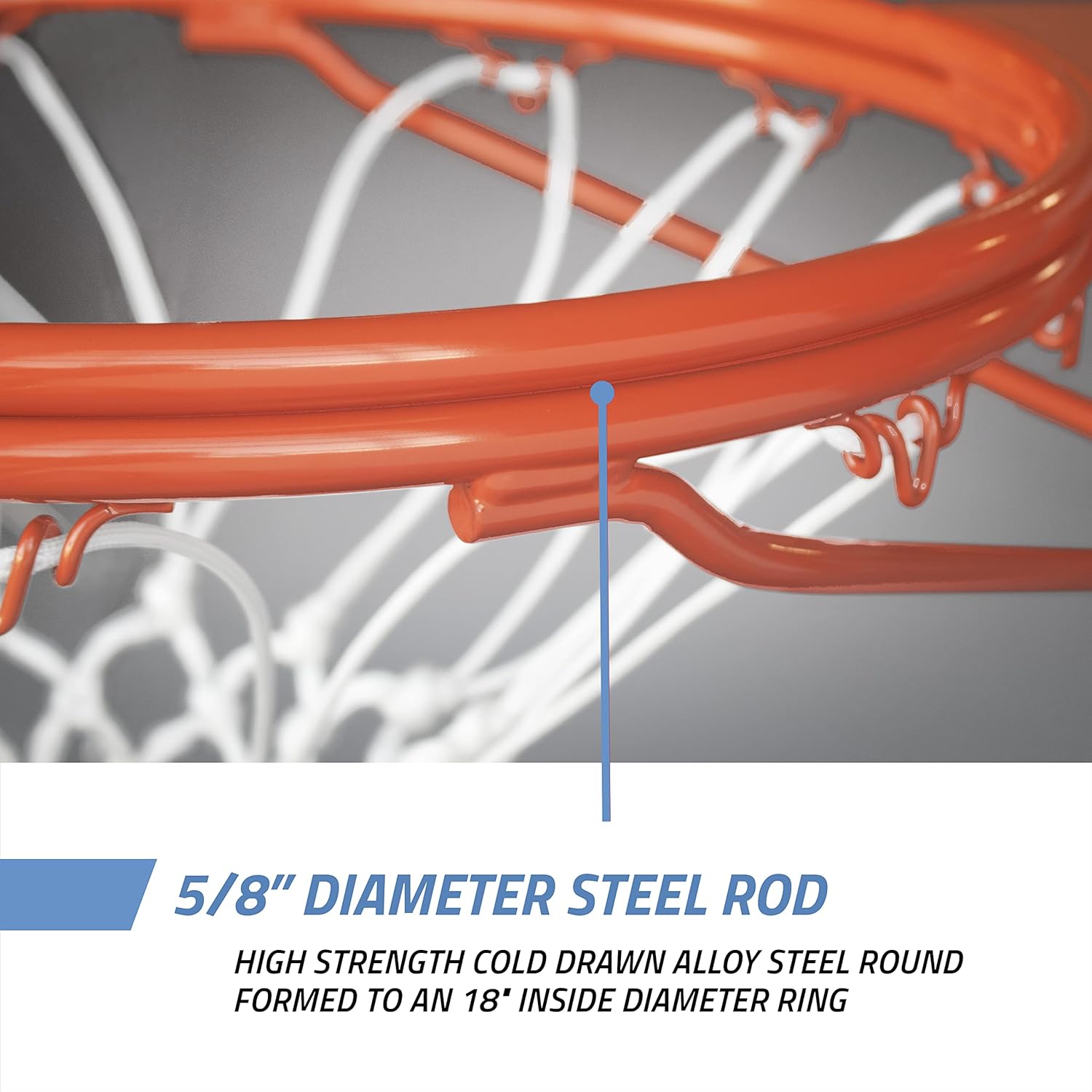 Double Rim Indoor Basketball Hoop - Basketball Portable Hoops & Goals, Front Mount for Playground, Outdoor Basketball Goal