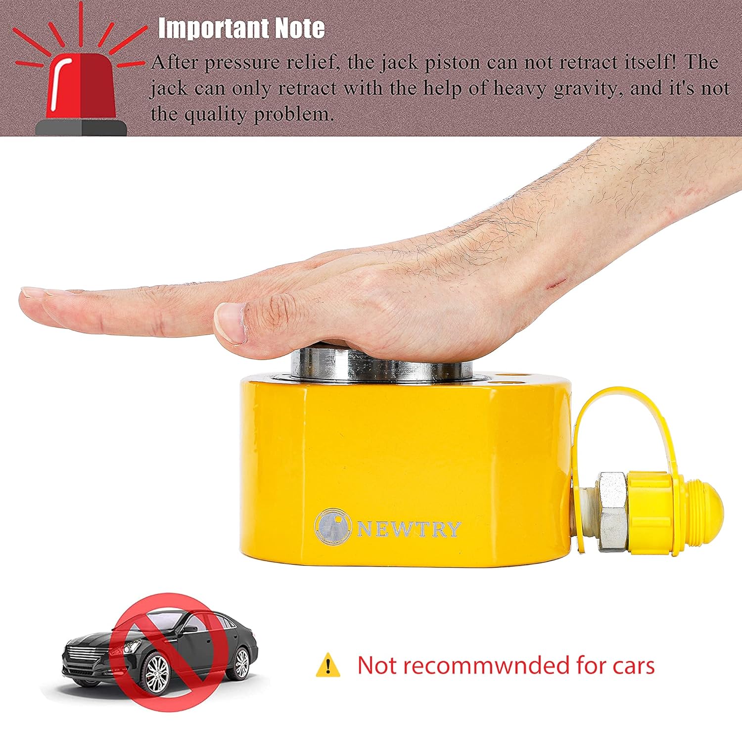 NEWTRY Hydraulic Ram Cylinder 30T Hydraulic Jack Lifting Cylinder Hydraulic Cylinder Jack 0.55” Low Profile Hydraulic Porta Power Ram Jack Mini