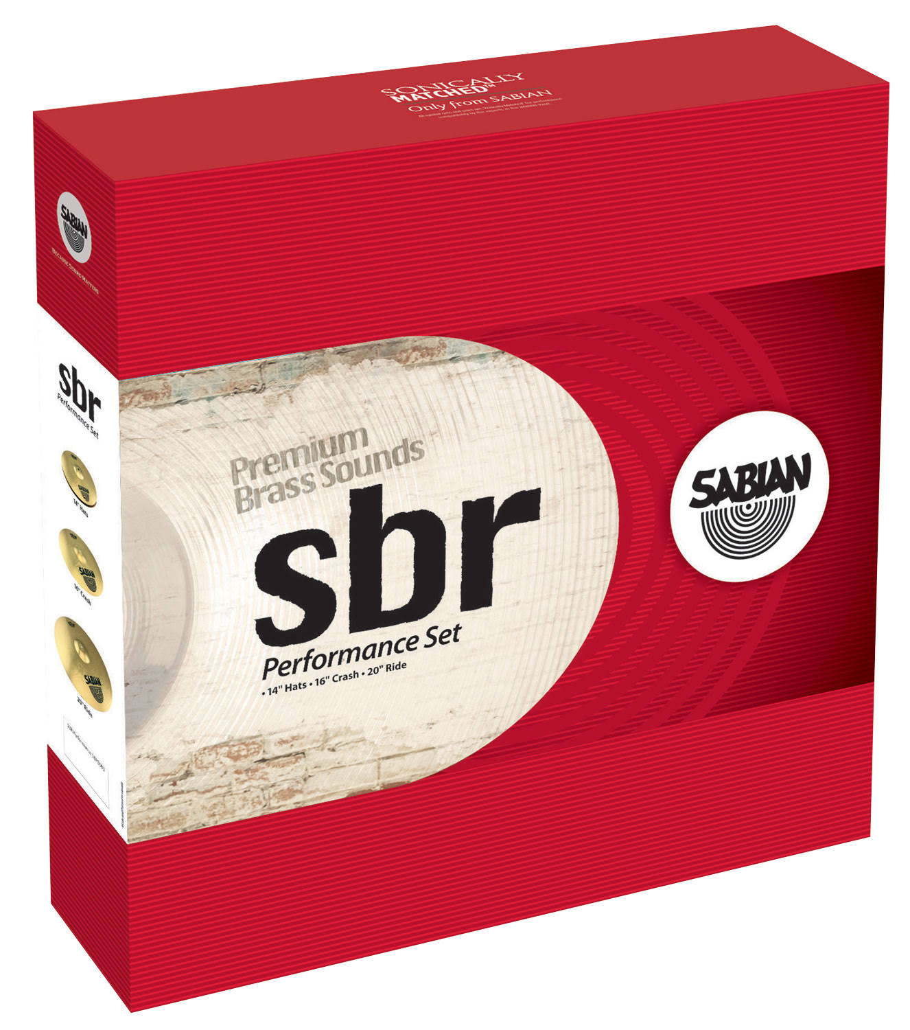 Sabian SBR 3-Piece Performance Cymbal Set, Brass