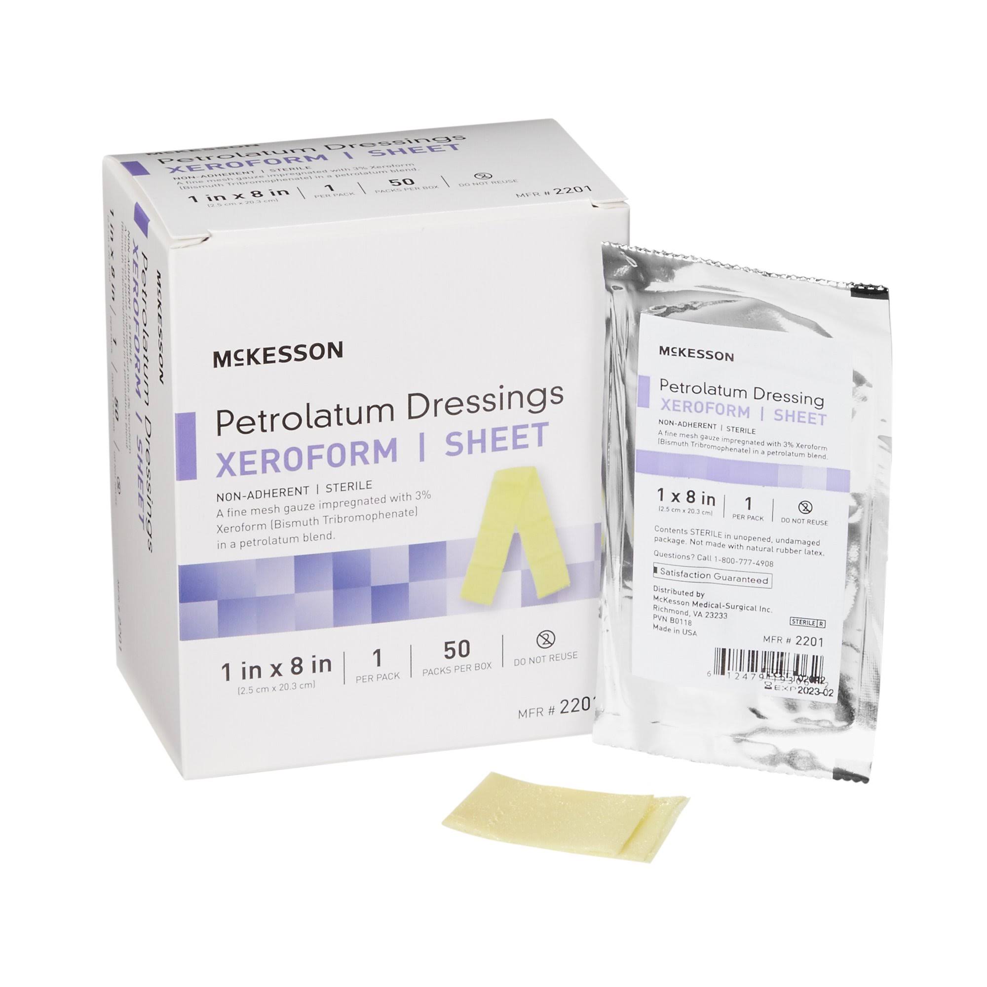 McKesson Xeroform Petrolatum Dressing, 1 x 8 inch Gauze, Case of 200,