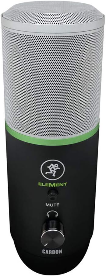 Mackie Element Series Carbon Premium USB Condenser Microphone Bundle CR3-X Multimedia Monitors (Pair), Polsen Headphone