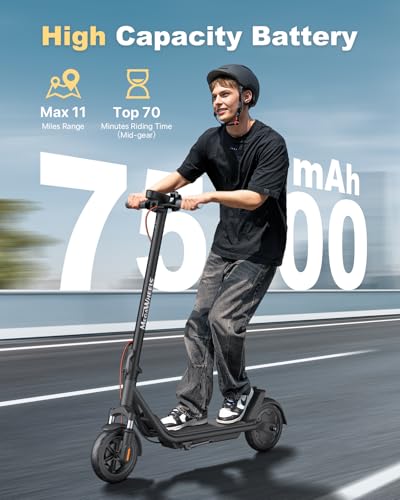 Electric Scooter A1C,Front Suspension Kick Scooter,8.5 Solid Tires,300W Motor,Smart APP Control,15.5MPH, Escooter for Teens Adults UL2272