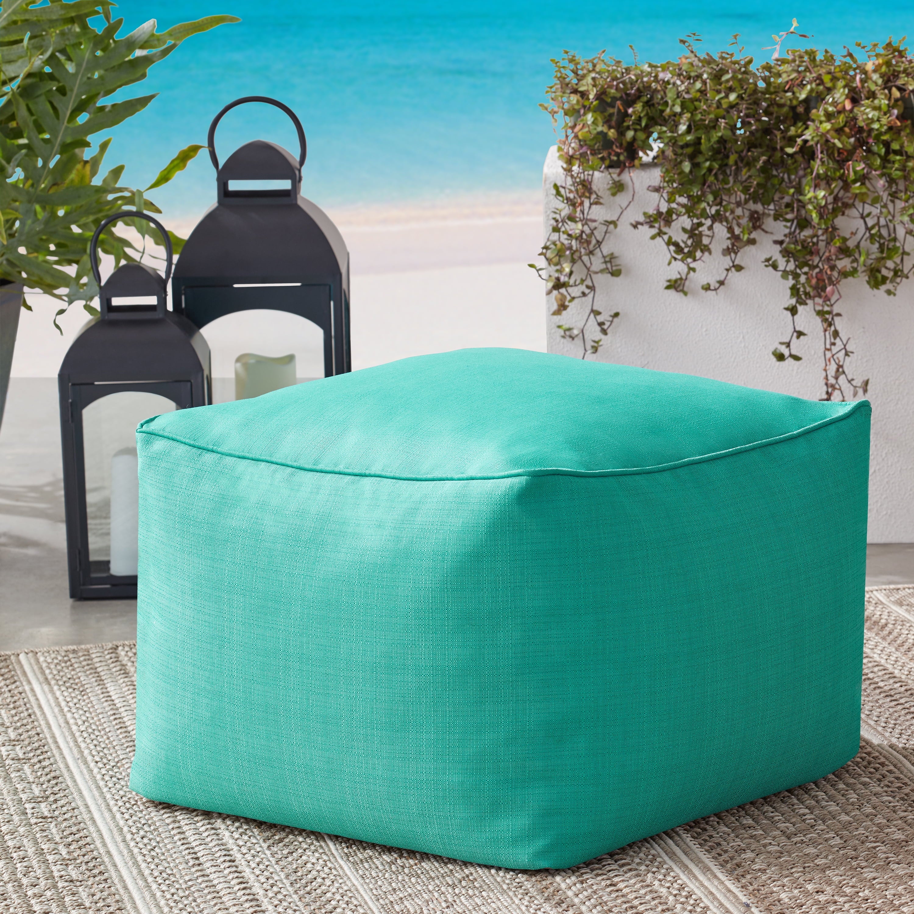 Better Homes & Gardens Dream Bean Patio Bean Bag Chair, Turquoise