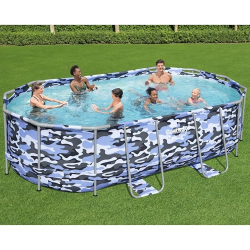 Bestway Steel Pro Max 14'x48 Camo Pool Set | Durable Construction, Easy Assembly, and All-Inclusive Accessories