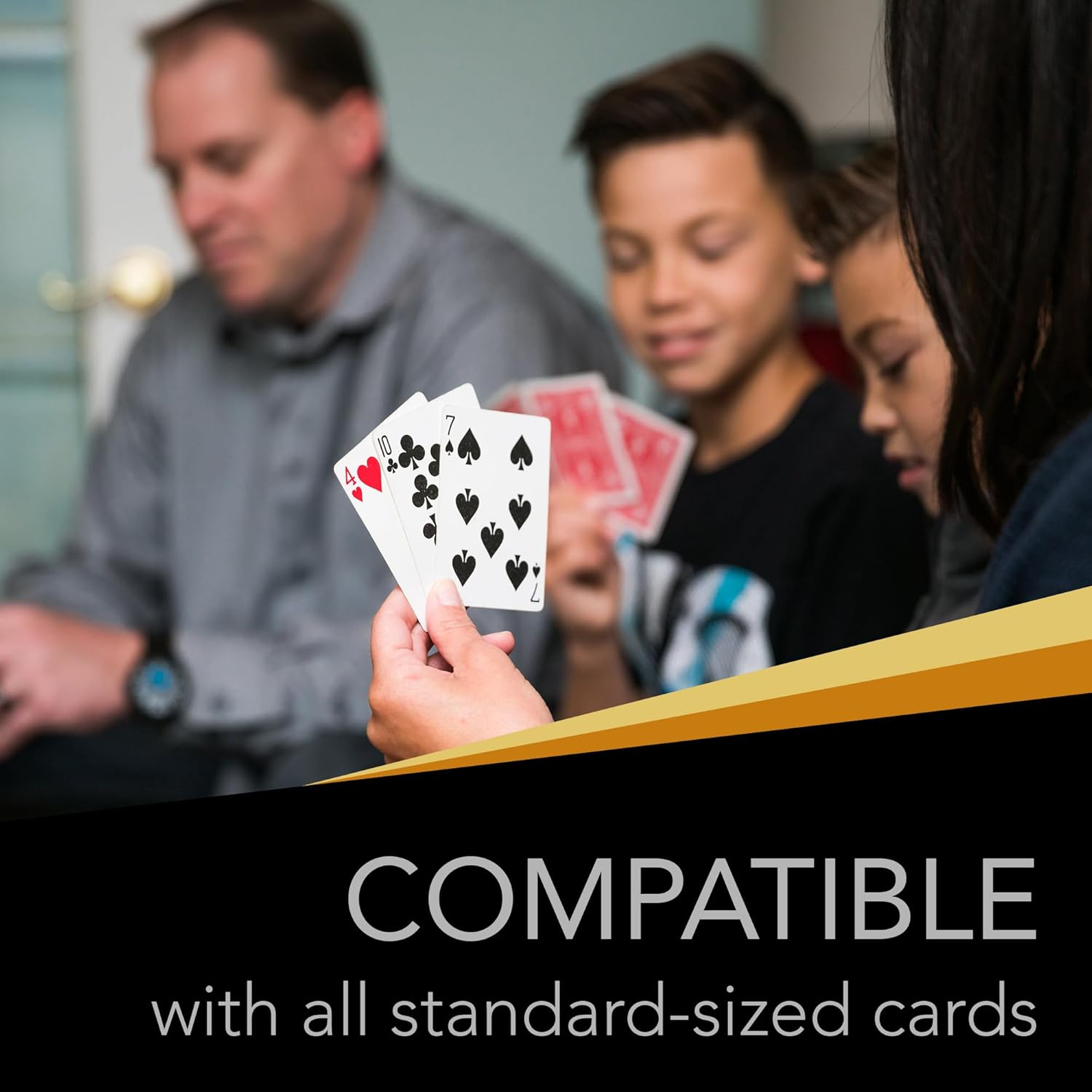 Brybelly Automatic Card Shuffler 6 Deck - Battery Operated Card Shuffler for Standard-Size Cards - Single Button Operate