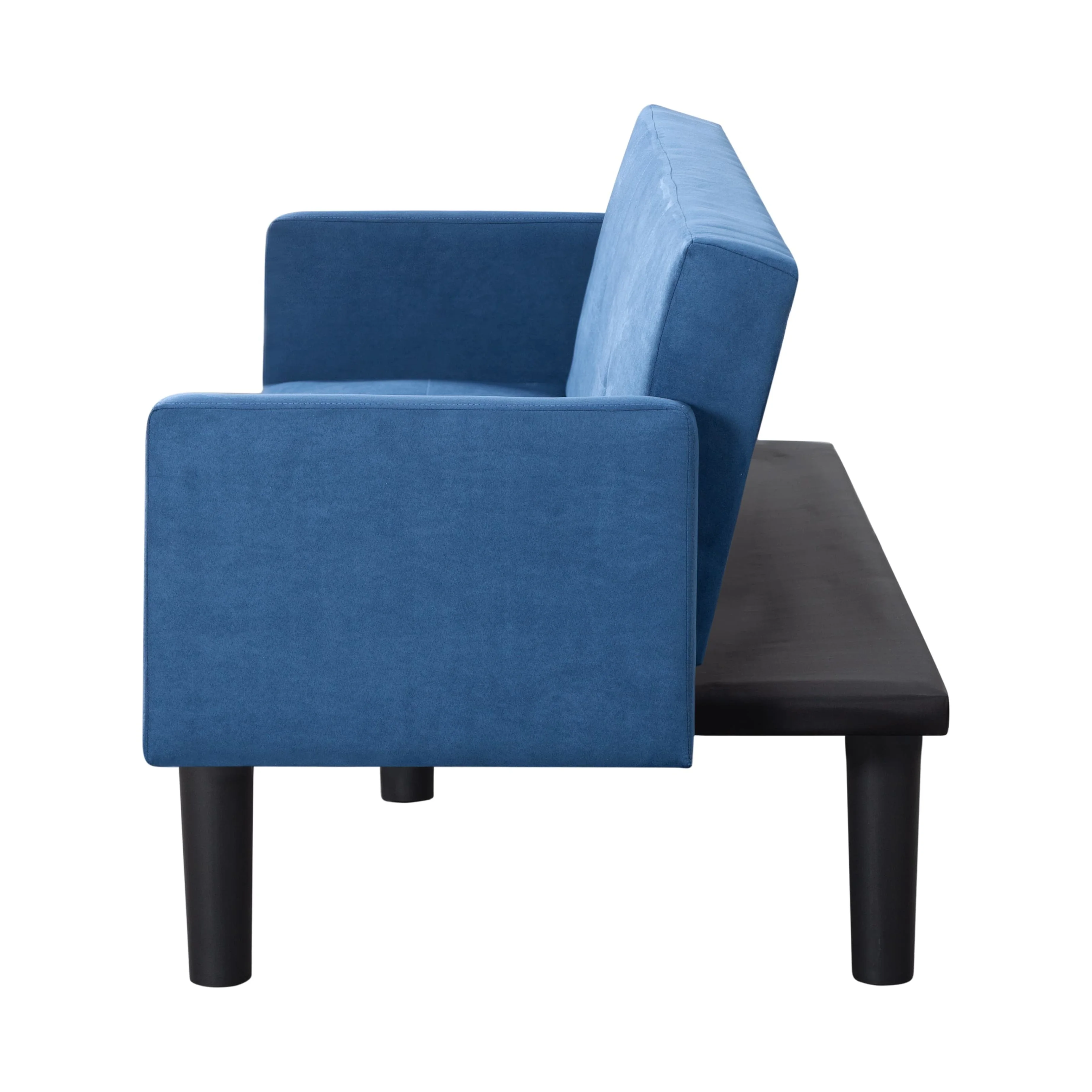 BSHTI 74.8 inch Futon Sofa bed,Modern Adult Sofa,Foam Futon Sleeper for Livingroom(Navy Blue)