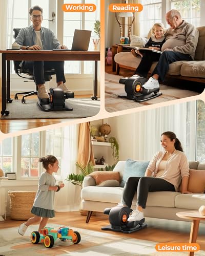 YOSUDA Under Desk Elliptical Electric,Ellipse Leg Exerciser for Seniors