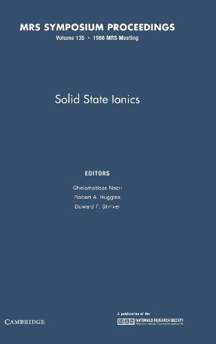 Mrs Proceedings: Solid State Ionics: Volume 135 (Hardcover)