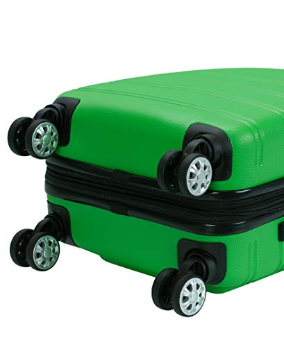 Rockland Melbourne Hardside Expandable Luggage with Spinner Wheels, 2TONENAVY, 2 Piece (20/28)