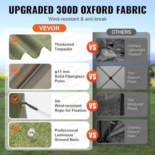 VEVOR Pop Up Gazebo Screen Tent, Pop-Up Instant Gazebo Tents with Mosquito Netting Outdoor Canopy