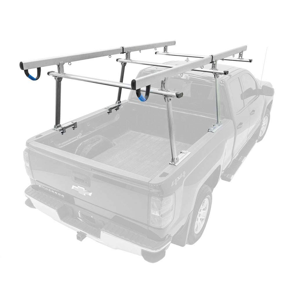Elevate Outdoor Uput-rack-alum-v2 Universal Aluminum Over-Cab Truck Rack - 800-lb Cap