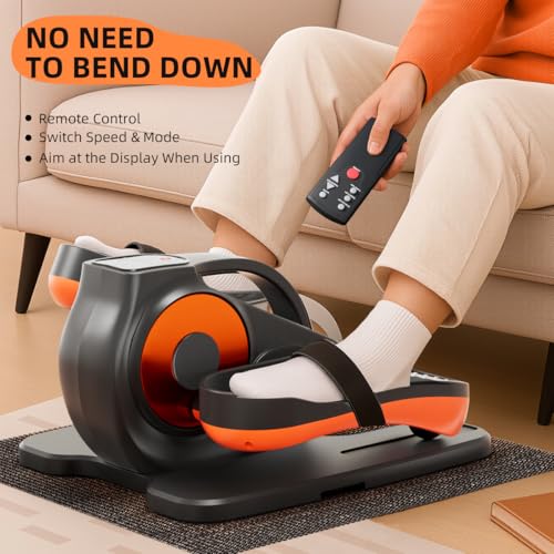 Under Desk Elliptical Machine, Electric Ellipse Leg Exerciser with Remote