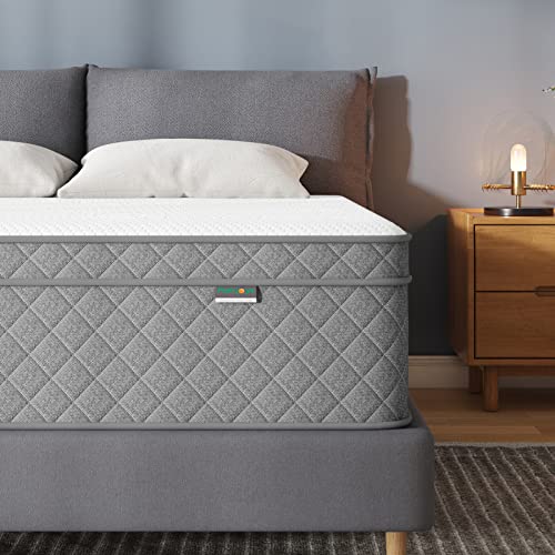 Full Mattress, 12 Inch Full Size Mattress with Cooling-Gel Memory Foam &Pocket Spring Hybrid, CertiPUR-US Certified, Medium Firm