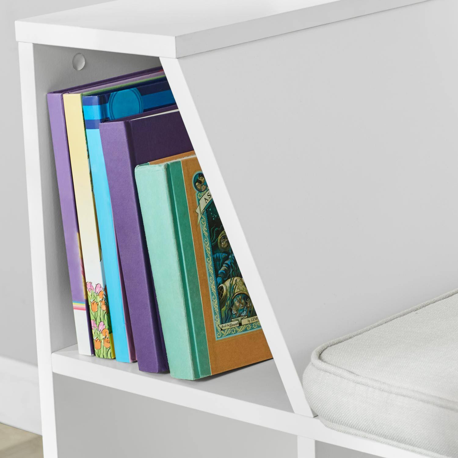 Your Zone Kids Reading NOOK and Storage Book Case White