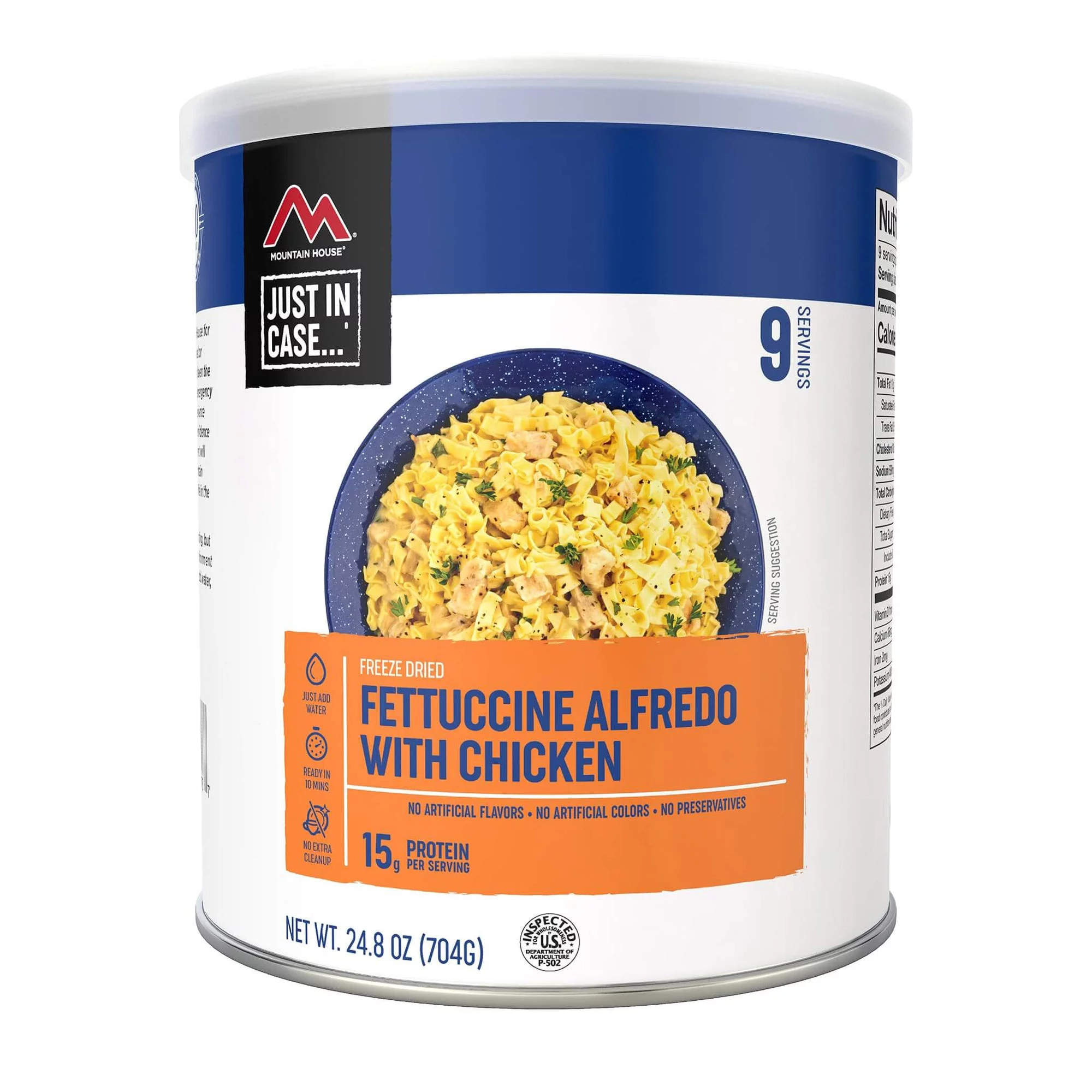 (6 Cans Pack) Newly Launched Mountain House Fettuccine Alfredo with Chicken #10 Can ✅ Freeze Dried Survival & Emergency Camping Food | 24 Servings