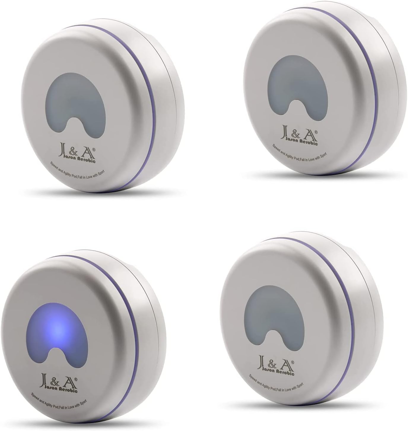 J&A Jason Aerobic Reaction and Agility Training Lights System, Flash Reflex Light with Sounds, Agility Lights to Improve Focus, Exercise for Leisure