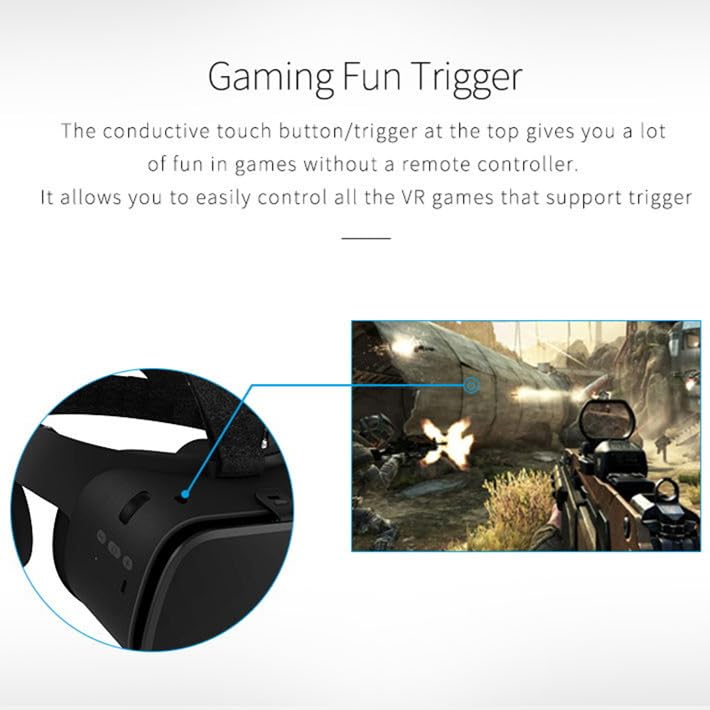 VR Headset for iPhone & Android Phones with Wireless Headphones