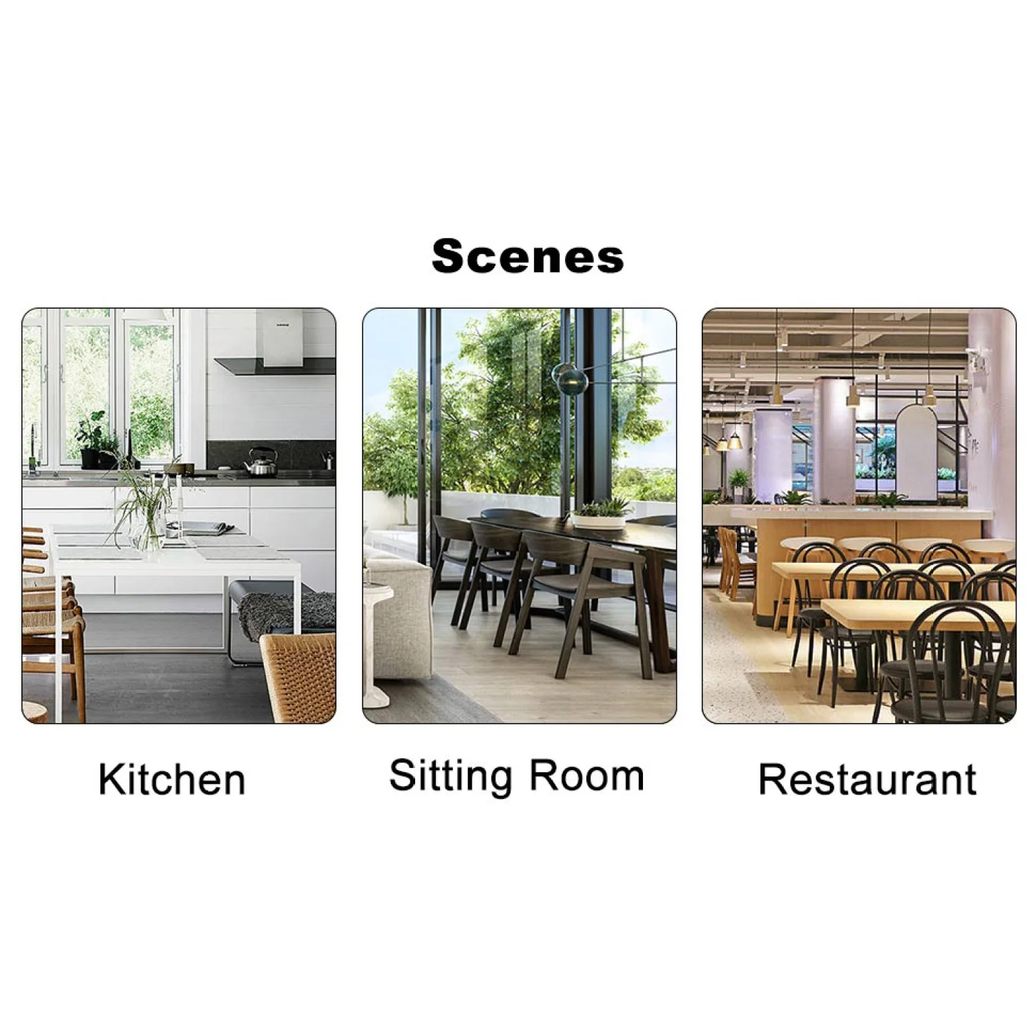 Holaki 1 Table and 4 Chairs Set. Glass Dining Table, 0.31 "Tempered Glass Tabletop and Wood Grain Metal Table Legs . Table Size: 47" W x 31"D x 30" H