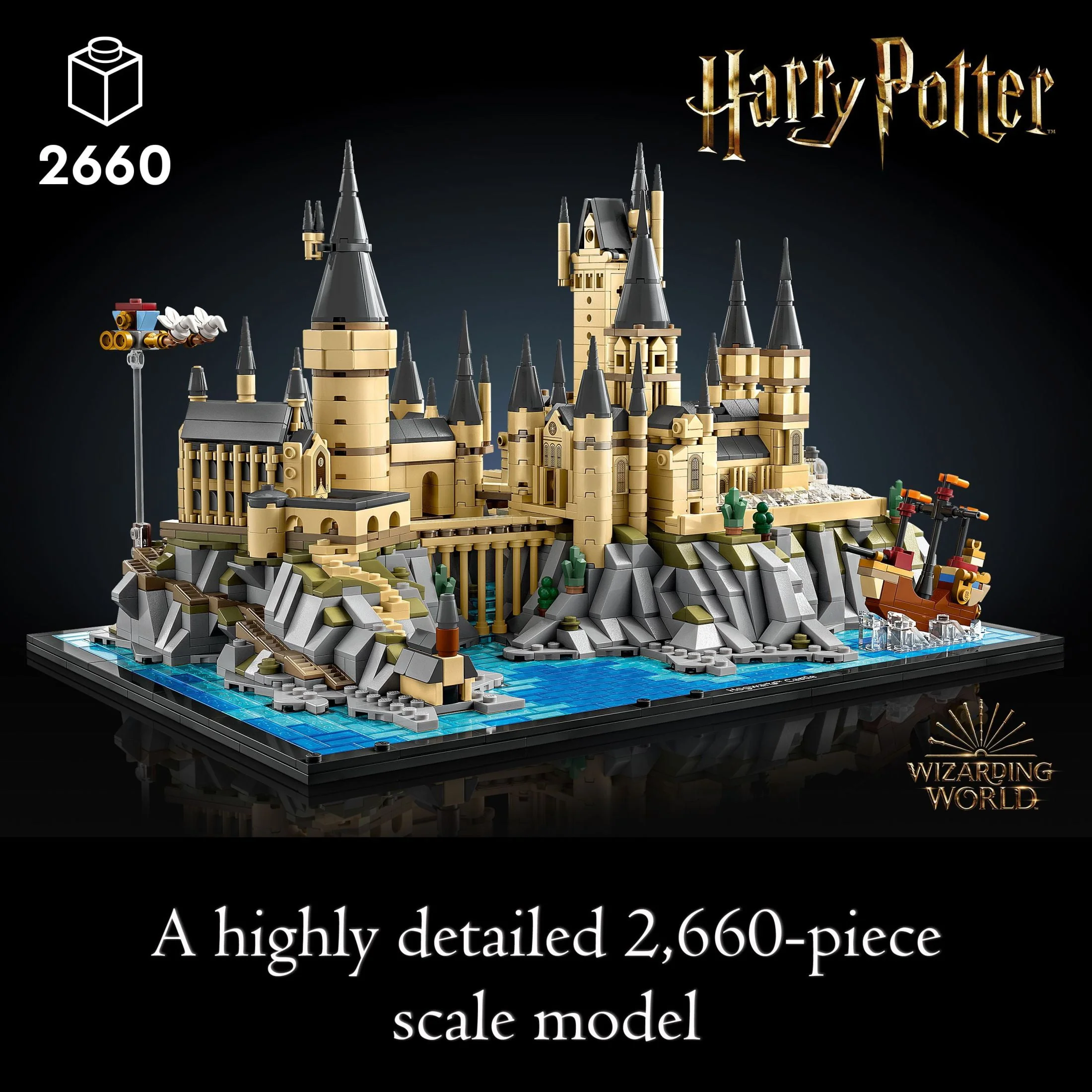 LEGO Harry Potter Hogwarts Castle and Grounds 76419 Building Set, Gift Idea for Adults, Collectible Harry Potter Playset