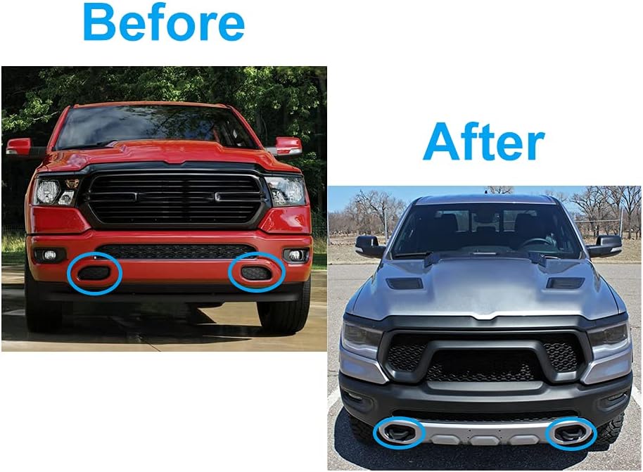 JDMON Compatible with Heavy Duty Front Tow Hooks with Hardware Dodge Ram 1500 2019 2020 2021 Replaces 68272944AB 68272945AB