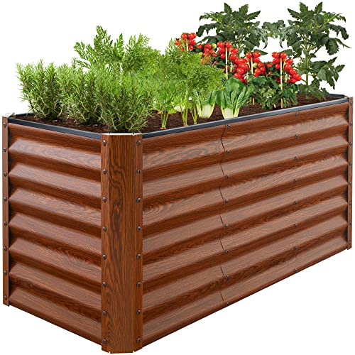 Best Choice Products 8x4x2ft Outdoor Metal Raised Garden Bed, Deep Root Planter Box for Vegetables, Flowers, Herbs
