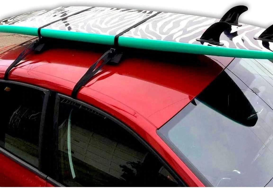 DORSAL Wrap Rax Soft Roof Surfboard Racks with Corrosion Resistant Buckles, Universal Fit Cars, SUVs - Longboards, SUP, Soft Tops 20 Pack of 2