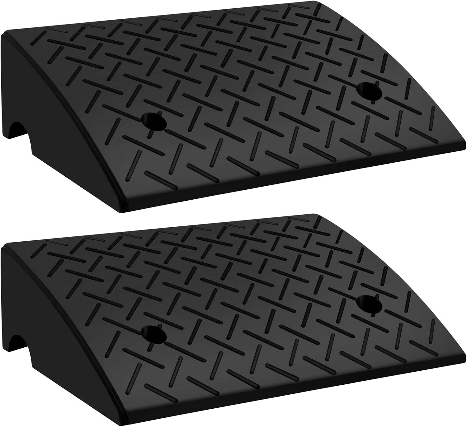 Haddockway 2PCS Rubber Car Curb Ramps