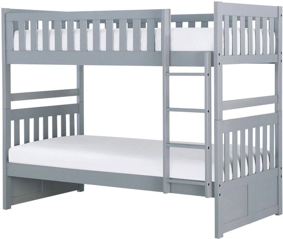 Orion Grey Twin Over Twin Bunk Bed