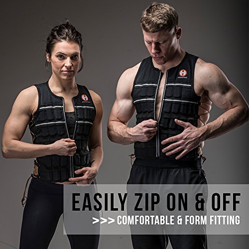 Hyperwear Hyper Vest ELITE adjustable fitness weighted vest speed jump rope bundle for high intensity training