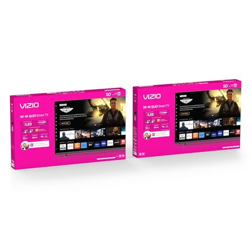 VIZIO 50-inch Quantum Pro 4K 120Hz QLED HDR10+ Smart TV with Dolby Vision, Active Full Array, 240Hz @ 1080p PC Gaming, WiFi 6E, Apple AirPlay