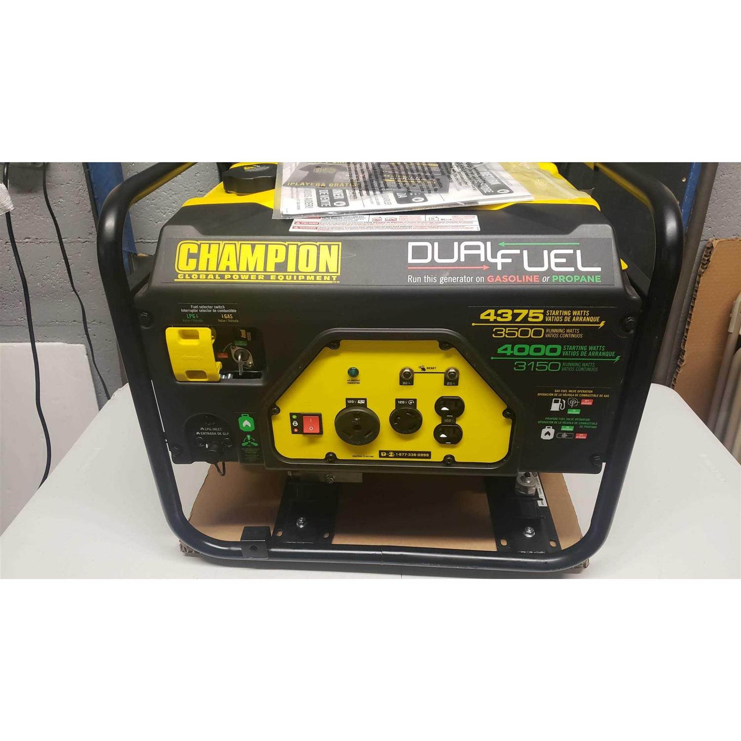 Champion Power Equipment 3500W/4375W Dual Fuel Generator