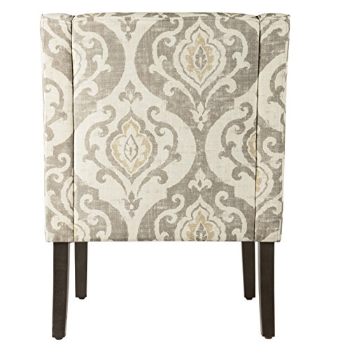 HomePop Velvet Swoop Arm Accent Chair, Suri Blue