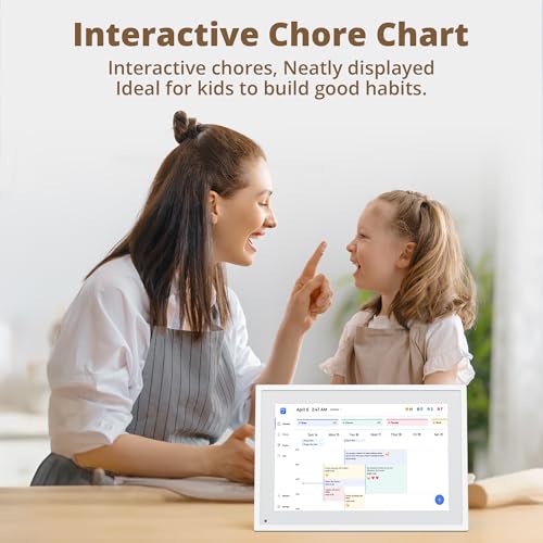 Dragon Touch 15.6" Digital Calendar Chore Chart – 1080P Full HD Interactive Touchscreen, Smart Family Planner