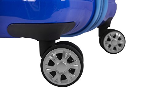 Rockland Melbourne Hardside Expandable Luggage with Spinner Wheels, 2TONEBLUE, 2 Piece (20/28)