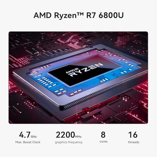 Beelink Mini PC EQR5 5825U AMD Ryzen 7 Processor(8C/16T, up to 4.5GHz), Micro Computer 16GB DDR4 500GB SSD Built-in PSU