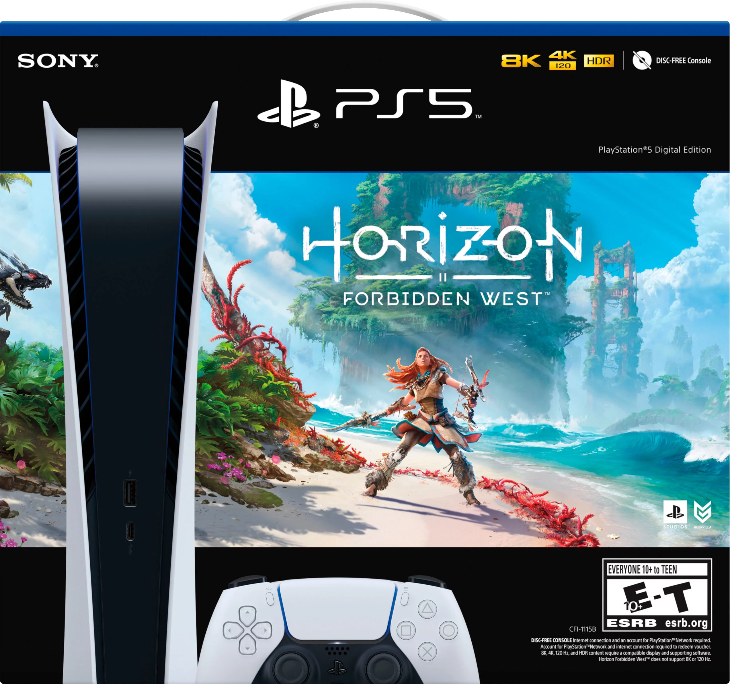 Sony PlayStation 5, Digital Edition Horizon Forbidden West&trade; Bundle