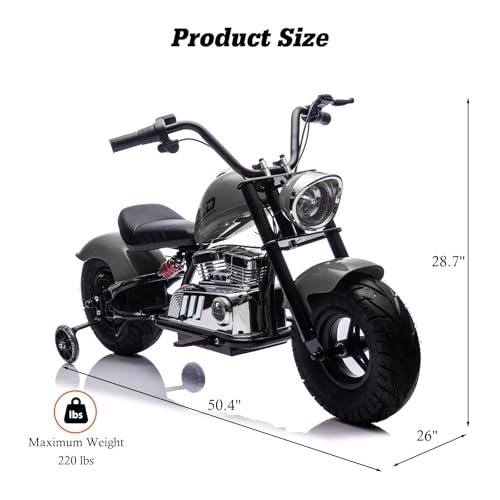 36V Electric Dirt Bike, 360W Electric Motorcycle, 3 Speed-Up to 15.5 MPH, Electric Dirt Bike for Kids 14+, LED/USB/Bluetooth